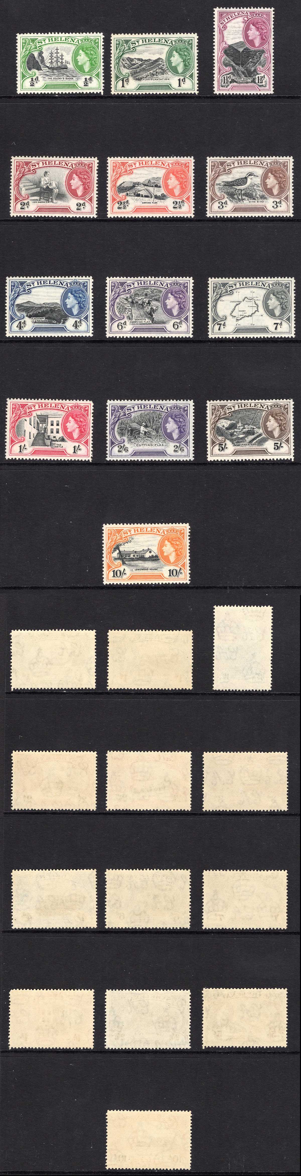 St Helena SG153/65 1953 Set of 13 U/M Cat 100 Pounds