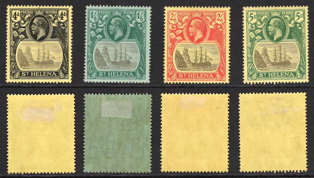 St Helena SG92/65 Wmk Mult CA Set to 5/- (no pound) M/M Cat 116 Pounds