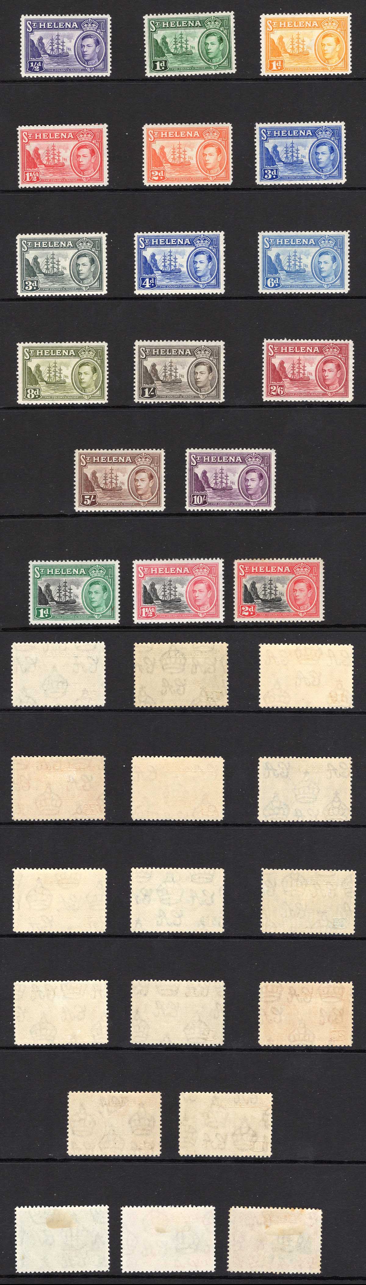 St Helena SG131/40 and SG149/51 Set Fine M/M Cat 144 Pounds