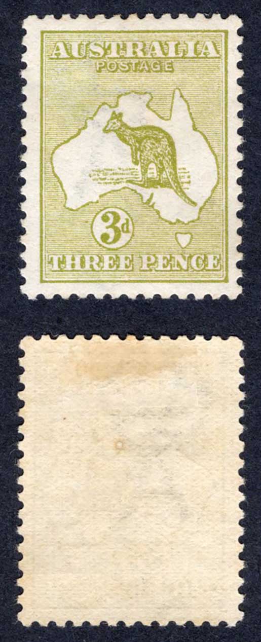 Australia SG5 3d Kangaroo Wmk Wide Crown M/M Cat 85 Pounds
