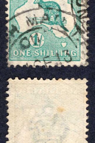 Australia SG40 1/- Kangaroo Wmk Narrow Crown used Cat 8 Pounds