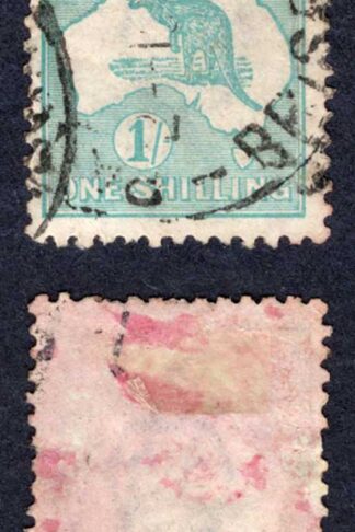Australia SG40 1/- Kangaroo Wmk Narrow Crown used Cat 8 Pounds