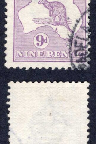 Australia SG39 9d Violet Kangaroo Wmk Narrow Crown used Cat 12 Pounds