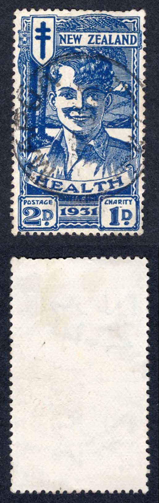 New Zealand SG547 2d Smiling Boy used Cat 75 Pounds