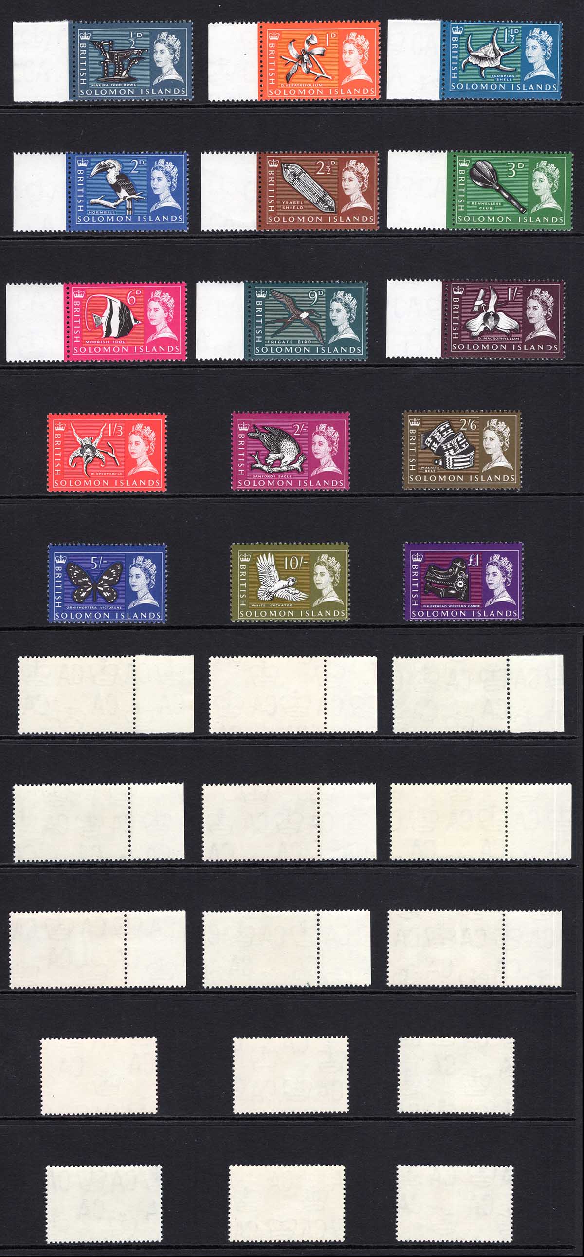 British Solomon Is SG112/26 Set of 15 U/M Cat 55 pounds