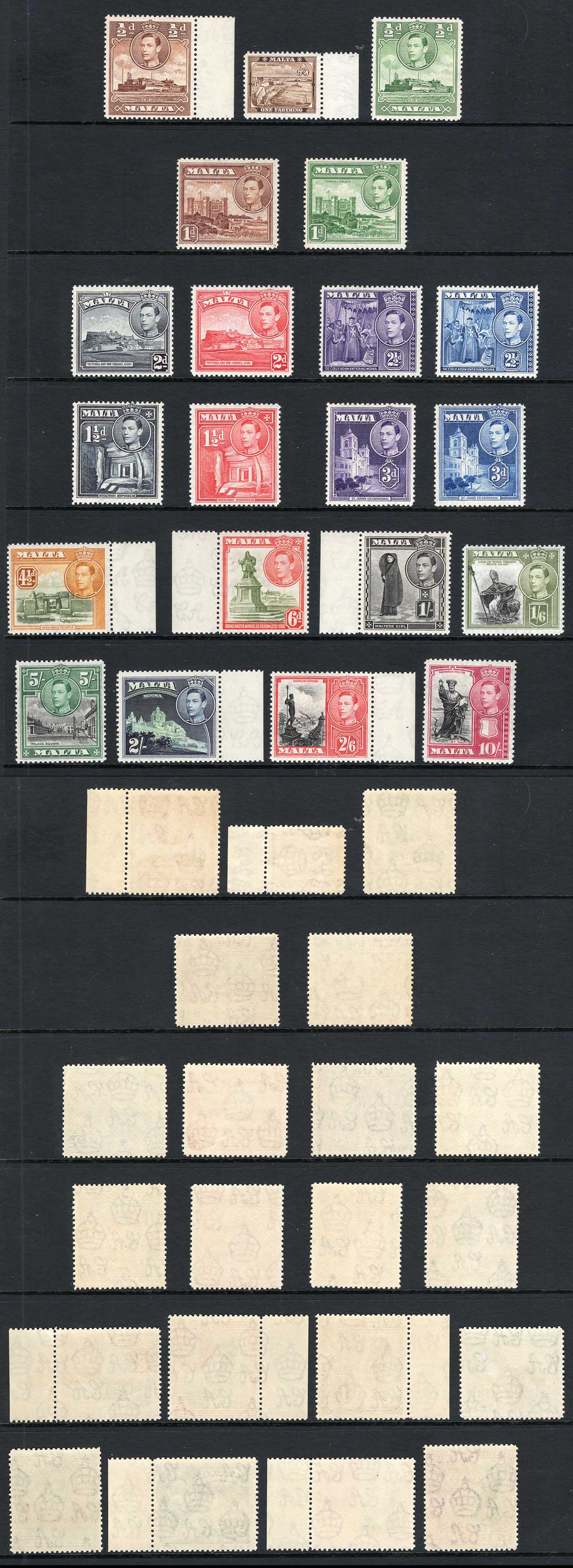 Malta SG217/31 Set of 21 U/M Cat 75 pounds