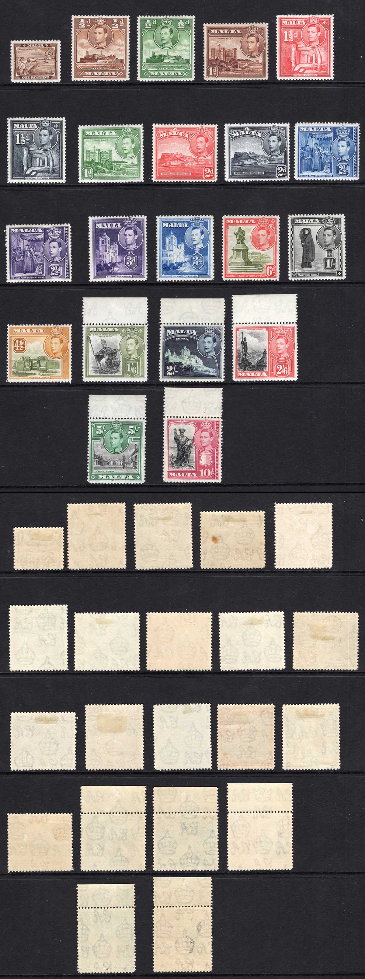 Malta SG217/31 Set of 21 M/M (top values U/M) Cat 75 pounds