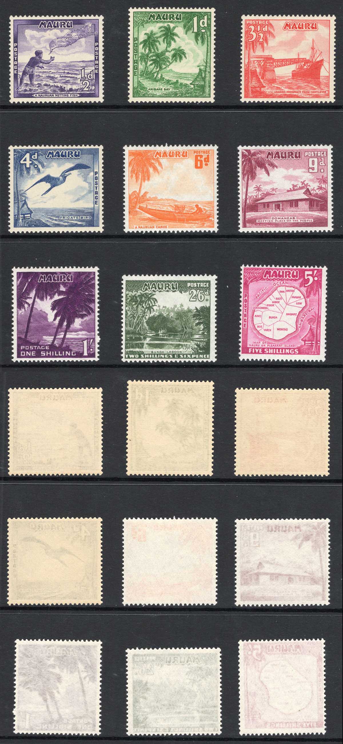 Naura SG48/55 1954 Set of 9 U/M Cat 15 pounds