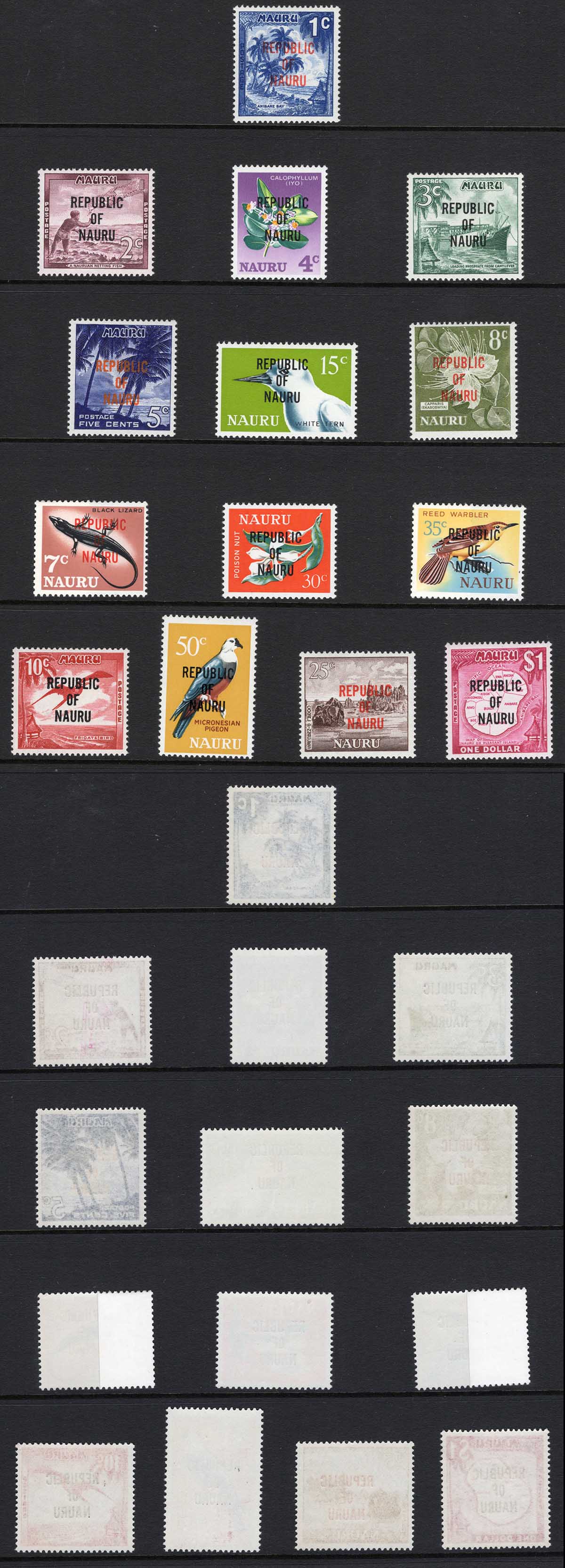 Naura SG80/93 Overprint set U/M Cat 14 pounds