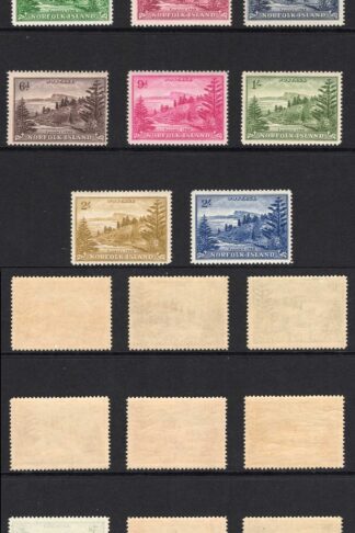 Norfolk Is SG1/12a Set inc Both 2/- M/M Cat 35 pounds