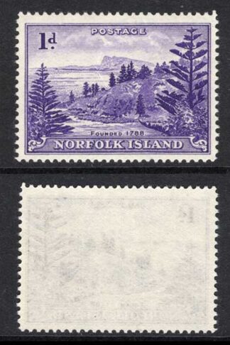 Norfolk Is SG1a/3a 1/2d to 1 1/2d (no 2d) on White Paper U/M Cat 22.50 pounds
