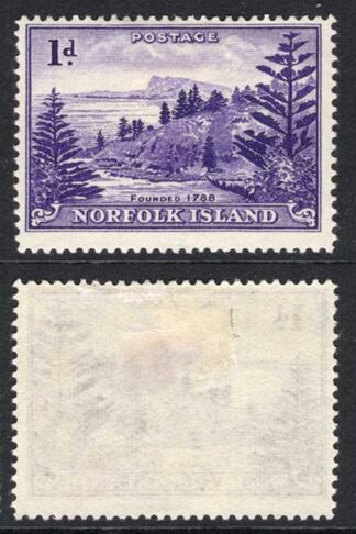 Norfolk Is SG1a/3a 1/2d to 1 1/2d (no 2d) on White Paper M/M Cat 22.50 pounds