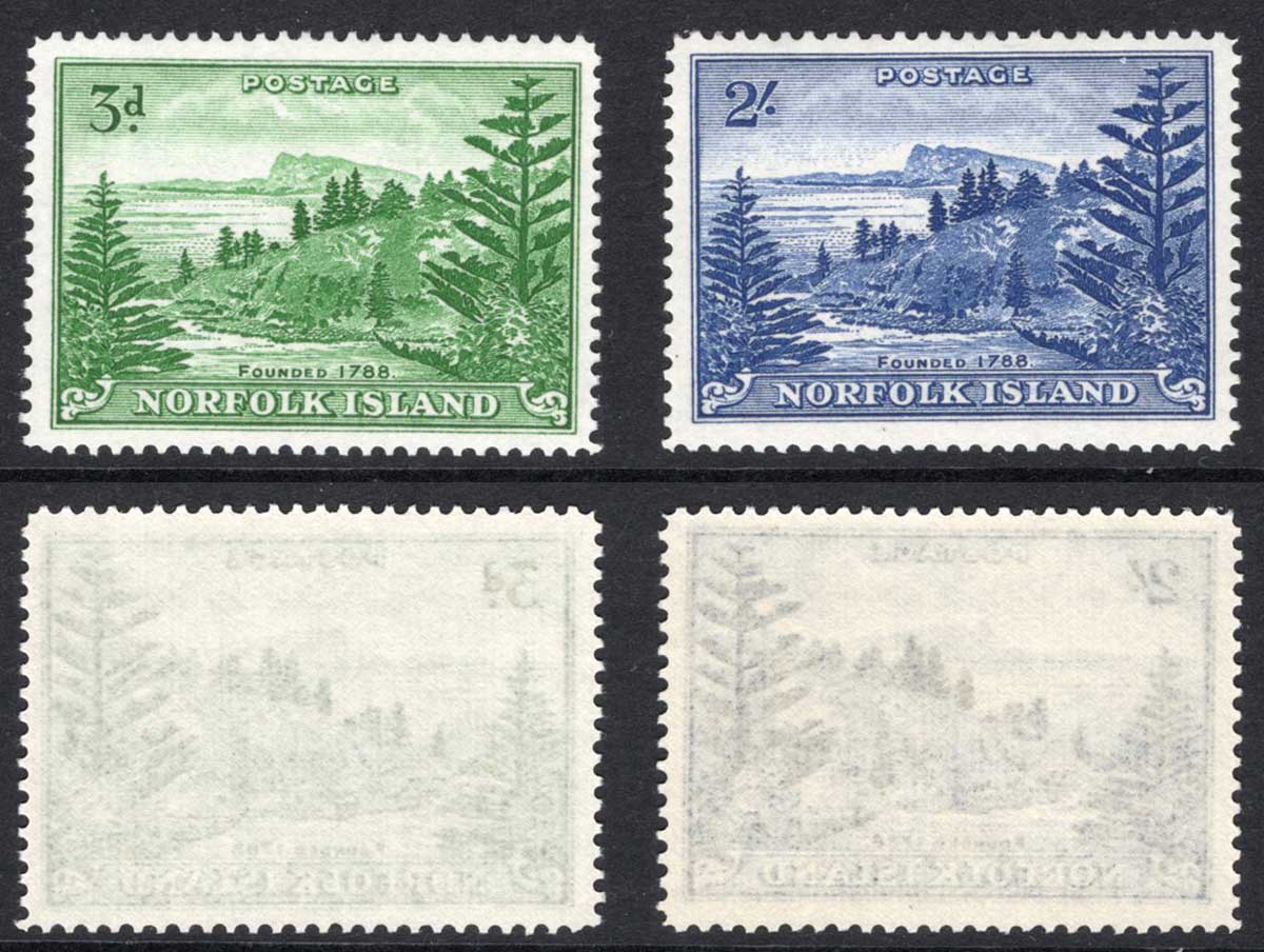 Norfolk Is SG6a and SG12a the 1959 values (the key stamps) U/M Cat 31 pounds