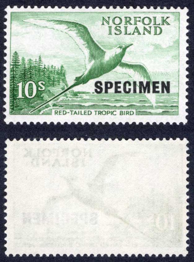 Norfolk Is SG36s 10/- Opt SPECIMEN U/M Cat 35 pounds
