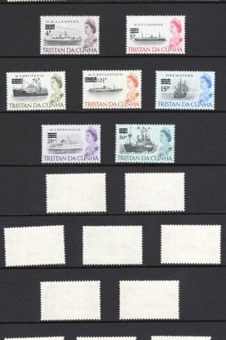 Tristan Da Cunha SG137/48 surcharge set of 12 U/M