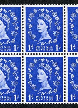 SB26 1d Wmk Edward Upright Booklet Pane of Six U/M