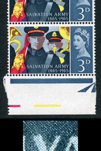 Spec W61b 1965 3d Salvation Army with Variety Retouch to V U/M