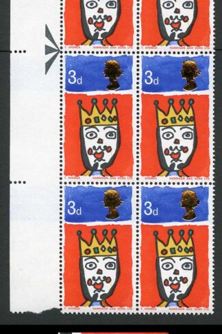 Spec W109c 1966 3d Christmas (Ordinary) with Missing T Variety Strip of 4 U/M