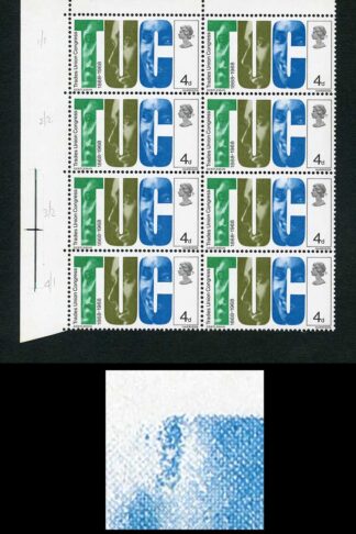 Spec W134b 1968 4d British Anniversaries with Retouch on Large C Variety U/M