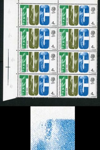 Spec W134b 1968 4d British Anniversaries with Retouch on Large C Variety U/M