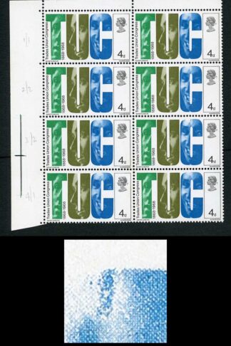 Spec W134b 1968 4d British Anniversaries with Retouch on Large C Variety U/M