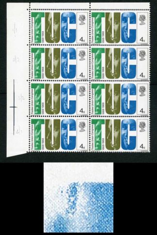 Spec W134b 1968 4d British Anniversaries with Retouch on Large C Variety U/M