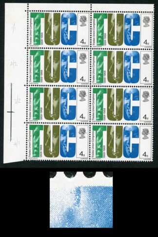 Spec W134b 1968 4d Anniversaries with Retouch on Large C Block of 8 U/M