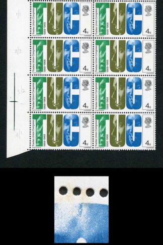 Spec W134b 1968 4d Anniversaries with Retouch on Large C Block of 8 U/M