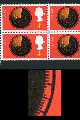 SG752a 1967 4d Discoverys with Broken Scale Variety Block of 4 U/M