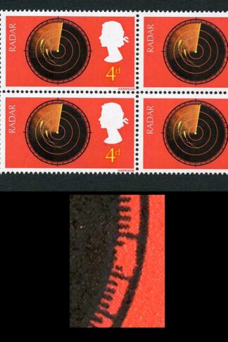 SG752a 1967 4d Discoverys with Broken Scale Variety Block of 4 U/M