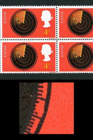 SG752a 1967 4d Discovery with Broken Scale Variety Block of 4 U/M