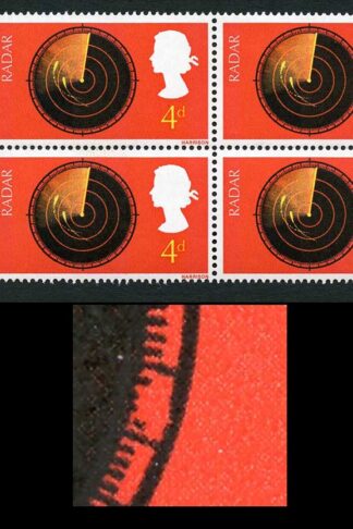 SG752a 1967 4d Discovery with Broken Scale Variety Block of 4 U/M