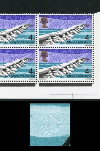 Spec W130c 1967 4d Bridges with Retouched O Variety Block of 4 U/M