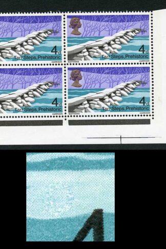 Spec W130c 1967 4d Bridges with Retouched O Variety Block of 4 U/M
