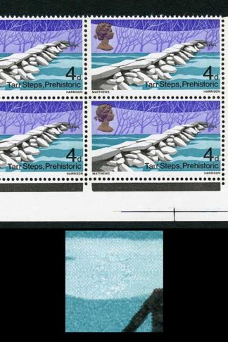 Spec W130c 1967 4d Bridges with Retouched O Variety Block of 4 U/M