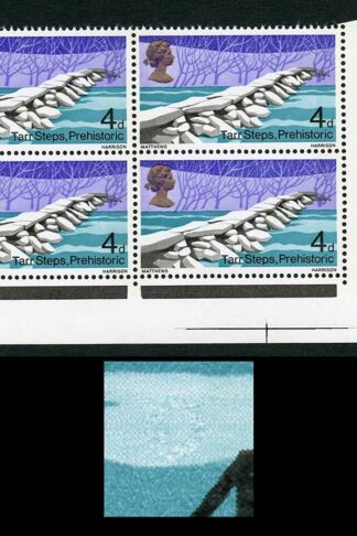Spec W130c 1967 4d Bridges with Retouched O Variety Block of 4 U/M