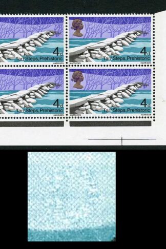 Spec W130c 1967 4d Bridges with Retouched O Variety Block of 4 U/M