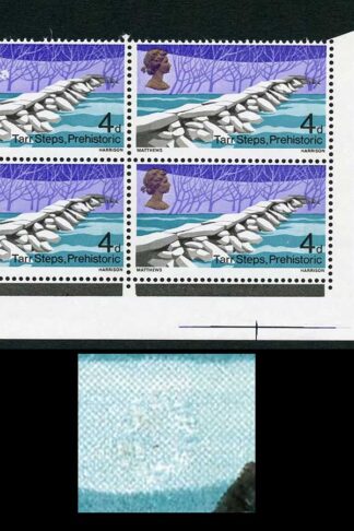 Spec W130c 1968 4d Bridges with Retouched O Variety Block of 4 U/M