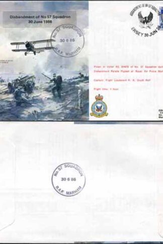 B10a D.H.5. Disbandment of No.57 Squadron Standard Cover