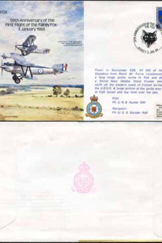 B15a FAIREY FOX 59th Anniv of the 1st flight of the FAIREY FOX Standard Cover