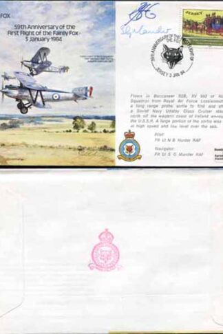B15b 59th Anniv of the 1st Flight of the FAIREY FOX Pilot and Navigator Signed