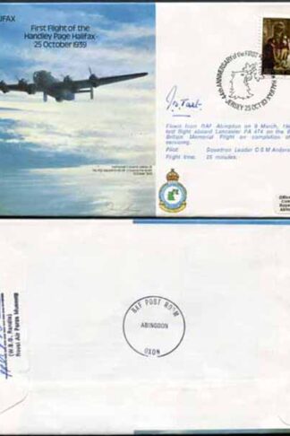 B31c H.P. Halifax 1st Flight of the H.P Halifaz Signed by J.B. Tait