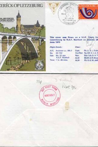Escaping Society ES6b Luxembourg Return to Luxembourg flown Pilot signed (A)
