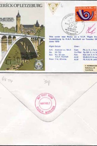 Escaping Society ES6b Luxembourg Return to Luxembourg flown Pilot signed (B)