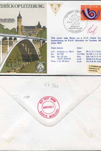 Escaping Society ES6b Luxembourg Return to Luxembourg flown Pilot signed