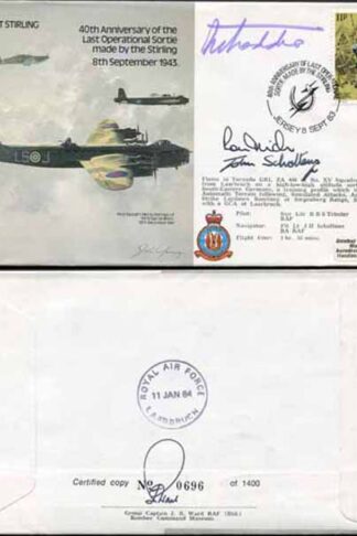 B28c Last Operational Sortie Made by a Stirling Signed by Hamish Mahaddie (A)