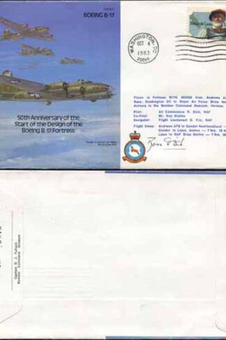 B32d Start of the Design of the Boeing B17 Fortress Signed by R. Dick (A)