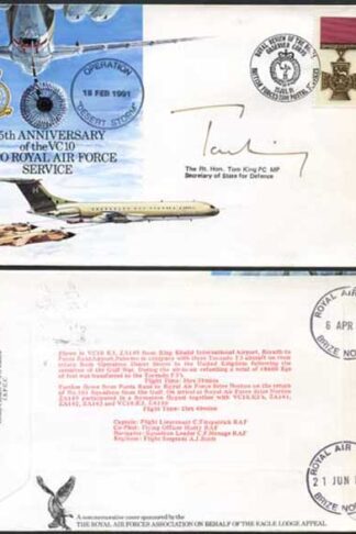 AC50g 25th Ann of the VC1O into Military Service Signed by Tom King PC MP (A)