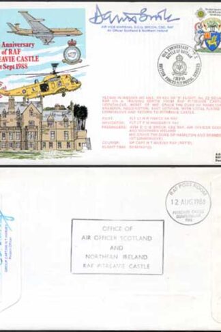 AC31c 50th Ann of RAF Pitreavie Castle Signed ACM Brook (D)