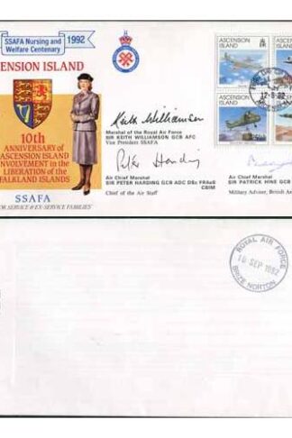 AC65 10th Ann Ascension Involvement Liberation Falklands Signed 3 (A)